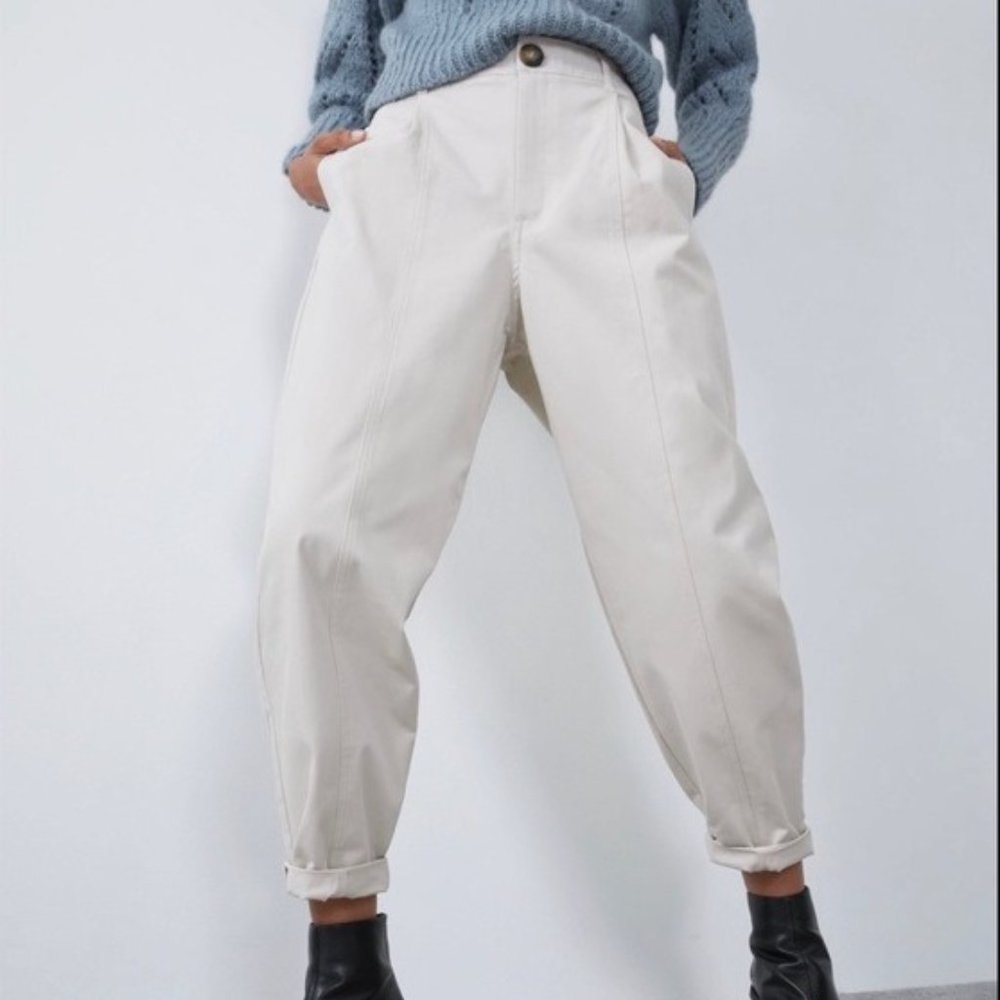 NWT Zara Slouchy Pleated Pants